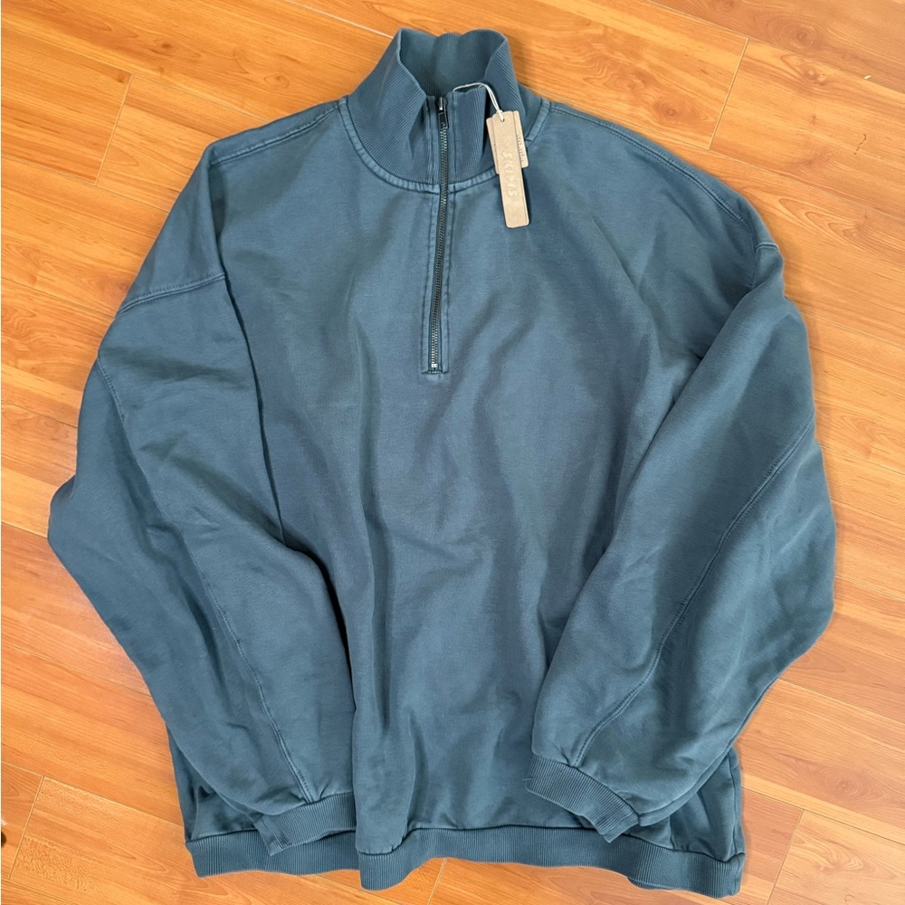 Skims Boyfriend Fleece Half Zip Pullover